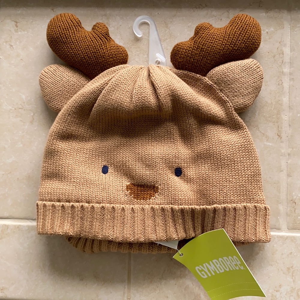 Gymboree reindeer baby hat size 12-24 months